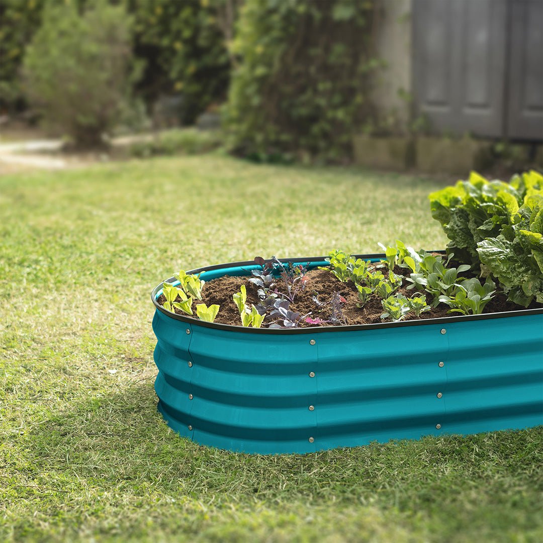 4x2x1 ft Turquoise Raised Garden Bed – Plant & Plot