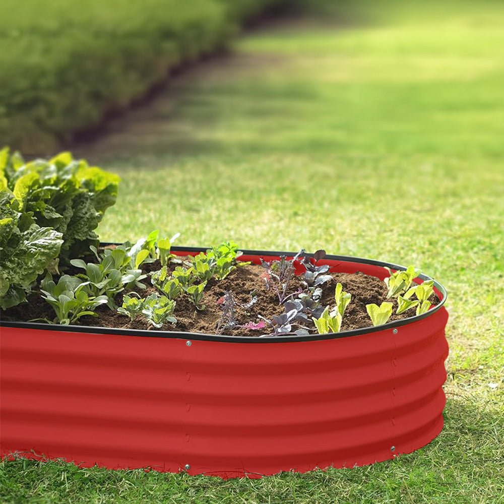 raised garden bed on the grass