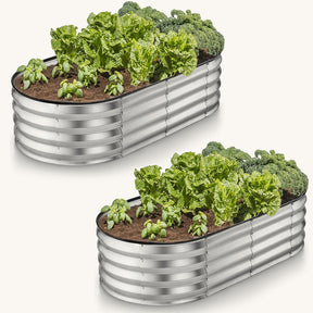 galvanized raised garden bed 4x2x1