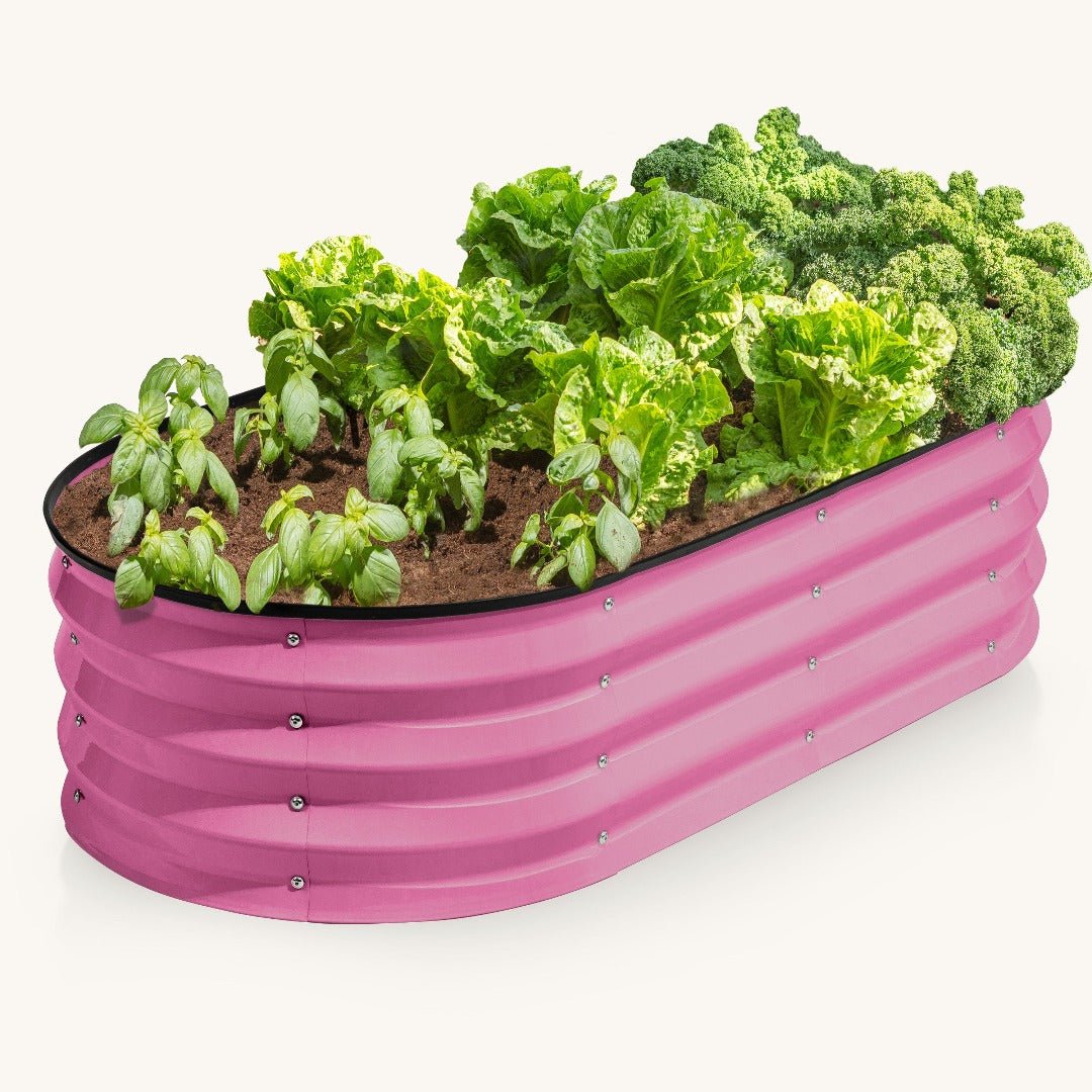 plastic planter boxes bunnings 4x2x1 ft Pink Raised Garden Bed