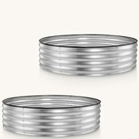 galvanized round planter