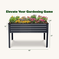 Raised Garden Beds with Legs in Gray