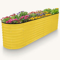 8x2x2 Yellow Oval Raised Garden Bed