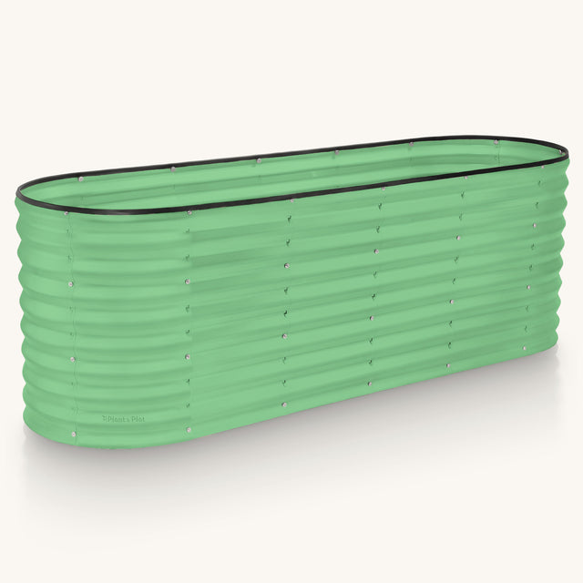 6x2x2 ft Light Green Oval Raised Garden Bed