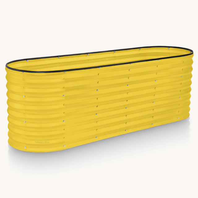 6x2x2 ft Yellow Oval Raised Garden Bed