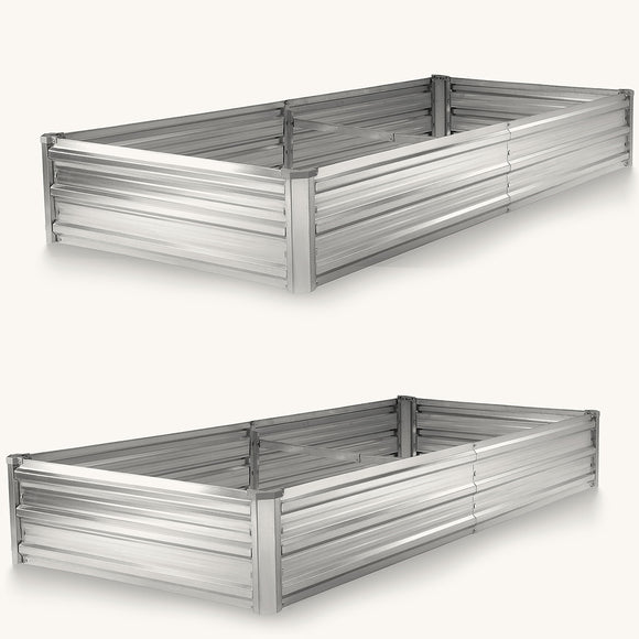 raised beds for gardening silver 8x4x1