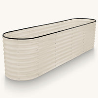 8x2x2 White Oval Raised Garden Bed