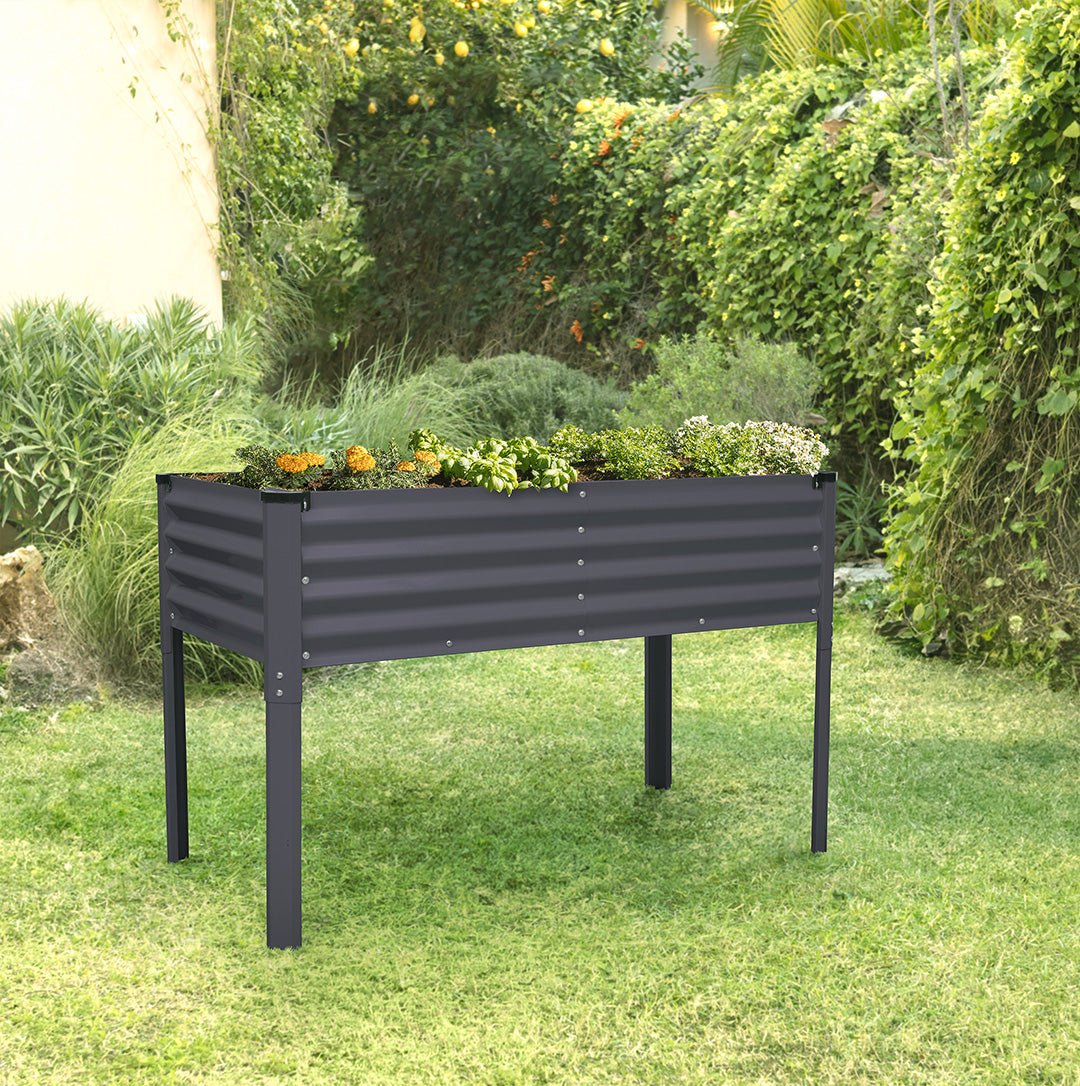 galvanized raised garden bed with legs