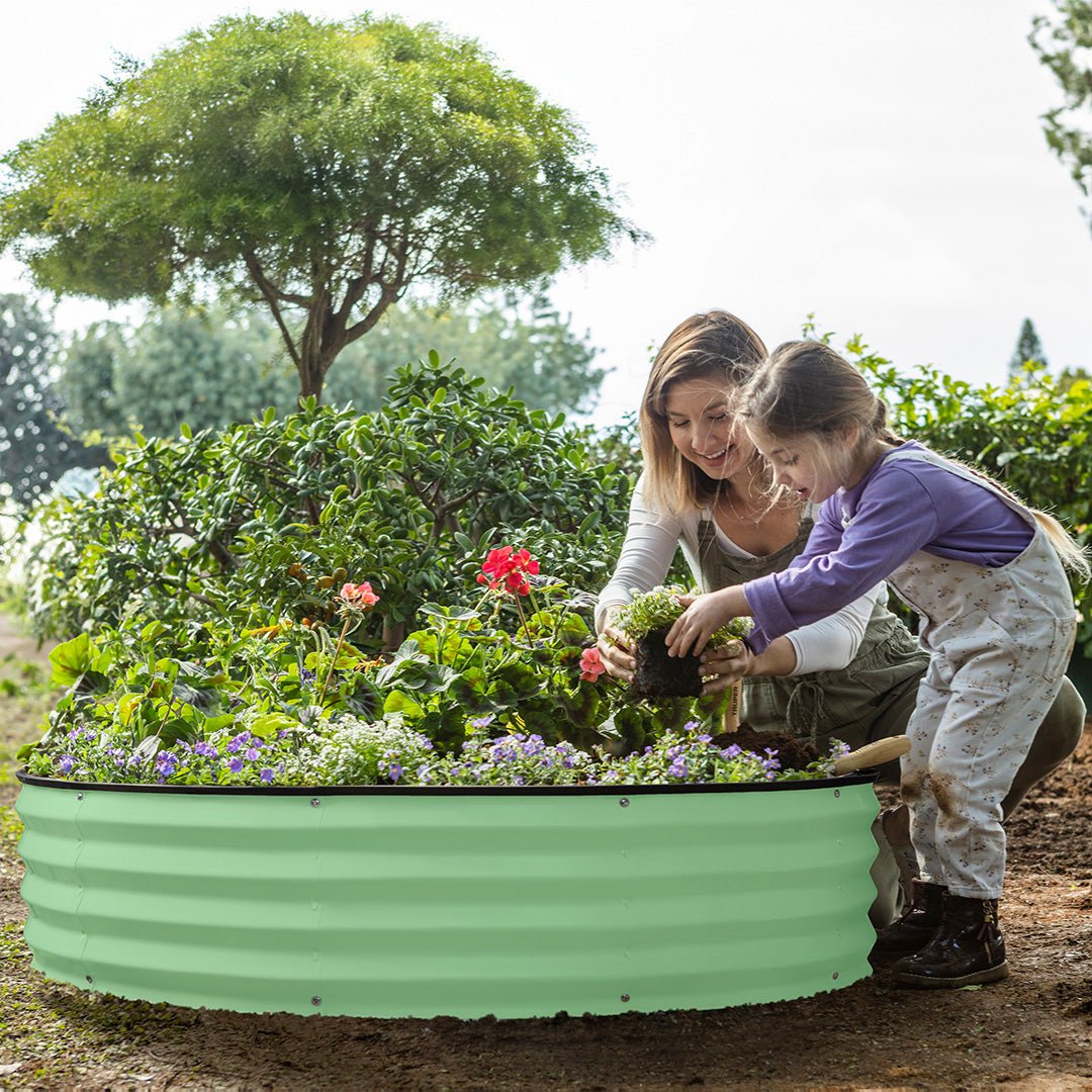 4x4x1 ft Light Green 2 Pcs Raised Garden Bed