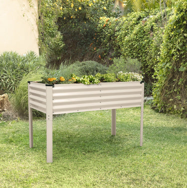 Galvanized Raised Garden Beds Outdoor with Legs