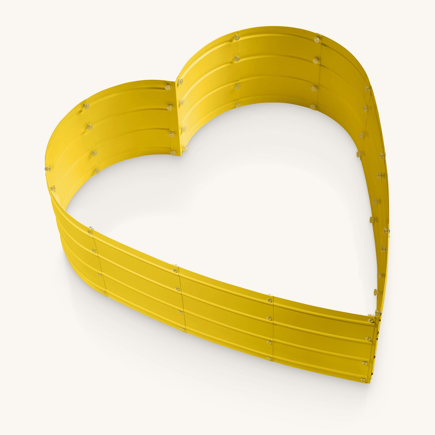 3x3x1 ft Yellow Heart Shaped Raised Garden Bed