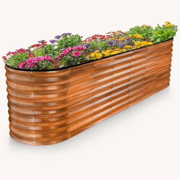 Large Metal Garden Box Planter Raised Beds for Gardening, Vegetables and Flowers